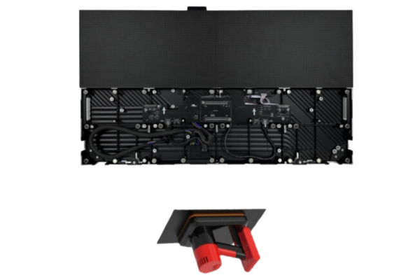 Custom-shaped LED screen with a creative design, delivering unique visual effects for special installations.