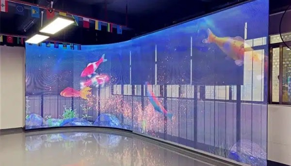 Innovative Transparent LED Screens for Seamless Visual Impact High-tech transparent LED screens installed on glass surfaces for stunning see-through digital displays