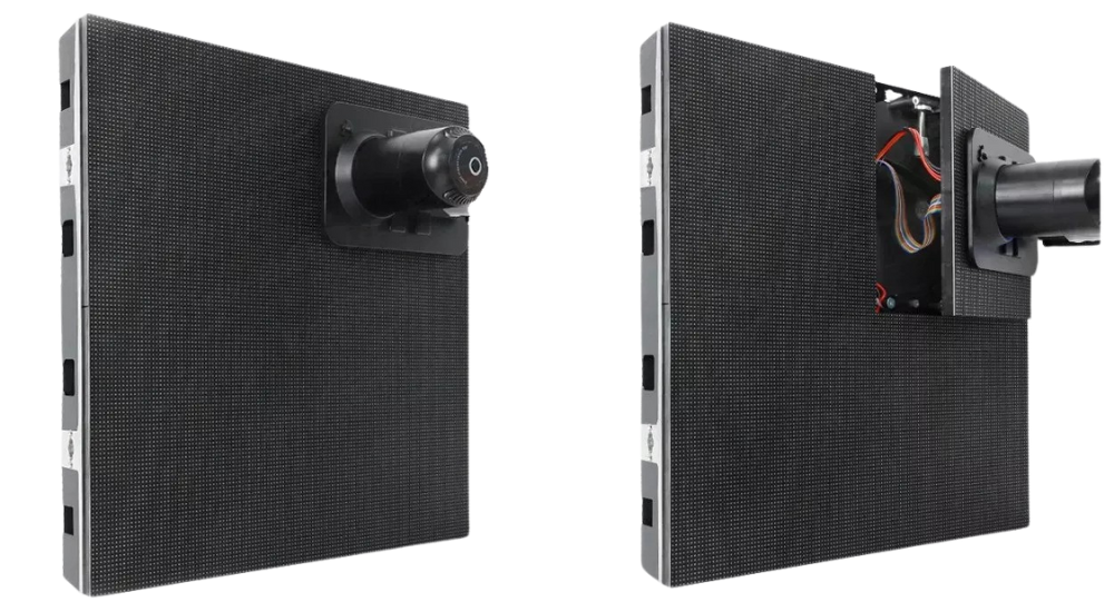 Front Maintenance Design with Magnetic Modules | LED Sun Indoor LED screen with front maintenance design featuring magnetic suction modules for quick and easy replacement.