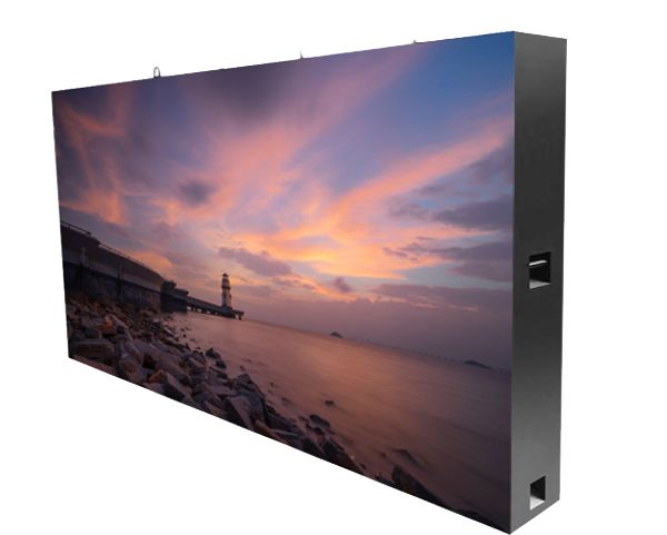 960×960 Indoor Fixed Screen | LED Sun Indoor fixed LED screen with 960×960 mm cabinet size, featuring front maintenance and magnetic suction installation in a modern interior.