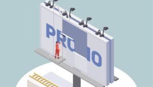 Modern LED screens, smart lighting, and interactive display systems installed in a commercial space