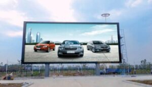 High-quality outdoor LED screen displaying vibrant visuals for events and advertising