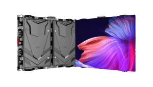 Outdoor LED display featuring die-cast aluminum panels, showcasing a lightweight and precise design built for durability