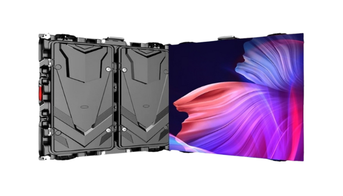 Outdoor LED display featuring die-cast aluminum panels, showcasing a lightweight and precise design built for durability