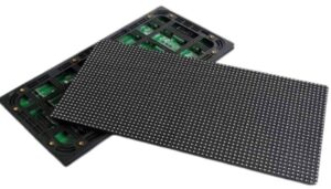 Close-up of indoor LED modules showcasing intricate components that create vibrant and clear visual displays