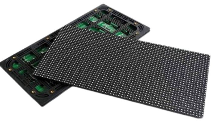 Close-up of indoor LED modules showcasing intricate components that create vibrant and clear visual displays